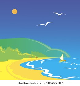 The landscape of Sunny Beach