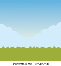 Landscape sunny day scenery