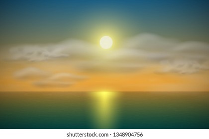 landscape of sunrise at the ocean