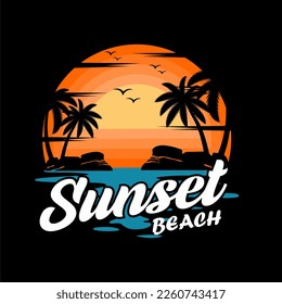 a landscape of the sunset vector
