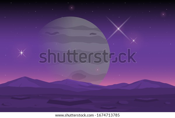Landscape Surface of Planet Sky Space\
Science Fiction Fantasy\
Illustration