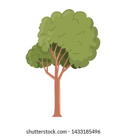 landscape with tall tree isolated icon