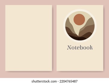 Landscape templates for cover pages, notebook