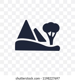 Landscape transparent icon. Landscape symbol design from Nature collection. Simple element vector illustration on transparent background.