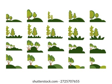 Landscape Tree Decoration Border Set