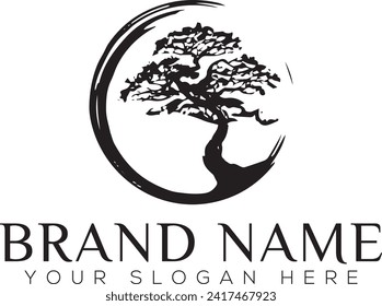 landscape, tree, garden, plant vector logo design download for your company