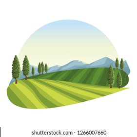 Landscape with tree scenery