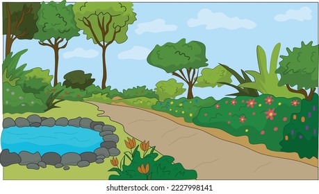 landscape with trees landscape with trees