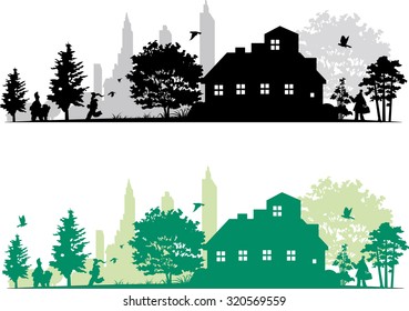 Landscape with trees