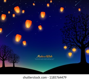 starry sky background clipart balloons