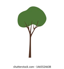 landscape with trees and plants isolated icon