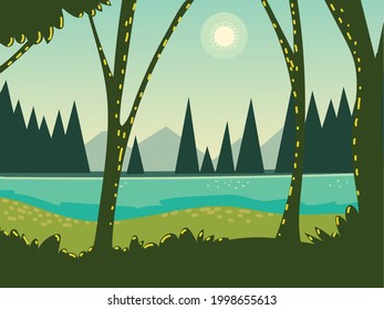 árboles paisajísticos naturaleza fluvial