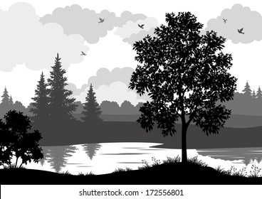 111,153 River silhouette illustration Images, Stock Photos & Vectors ...