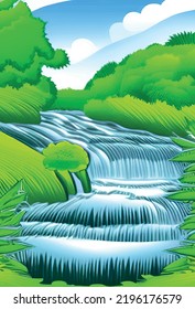 paisaje arbolado y fluvial de la naturaleza