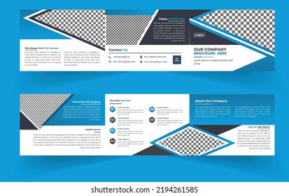 Landscape trifocals business brochure design template