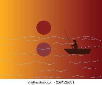 ilustración paisajística de naturaleza brillante, fondo de pantalla y fondo