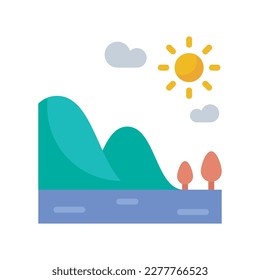 Landscape  vector flat Icon Design illustration. SEO Development And Marketing Symbol on White background EPS 10 File
