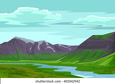 landscape. Vector flat illustration