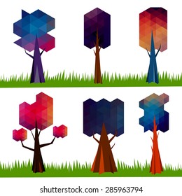 landscape vector  forest  illustration background silhouette tree