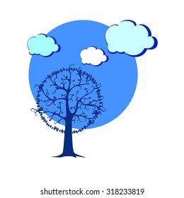 landscape vector  forest  illustration background silhouette tree