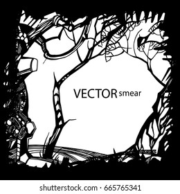 landscape vector forest illustration background silhouette tree