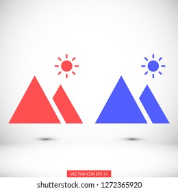 landscape vector icon 10 eps