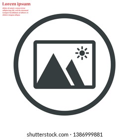 landscape vector icon 10 eps , Lorem ipsum Flat design