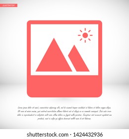 landscape vector icon 10 eps , Lorem ipsum Flat design