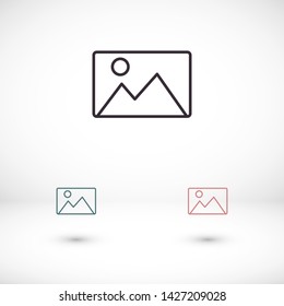 landscape vector icon 10 eps , Lorem ipsum Flat design