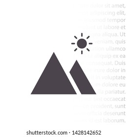landscape vector icon 10 eps , Lorem ipsum Flat design
