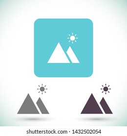 landscape vector icon 10 eps , Lorem ipsum Flat design