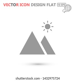 landscape vector icon 10 eps , Lorem ipsum Flat design