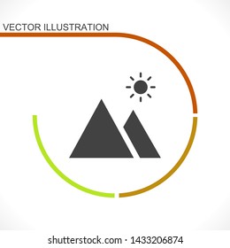 landscape vector icon 10 eps , Lorem ipsum Flat design