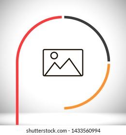landscape vector icon 10 eps , Lorem ipsum Flat design