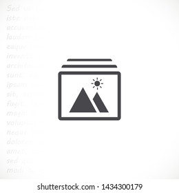landscape vector icon 10 eps , Lorem ipsum Flat design