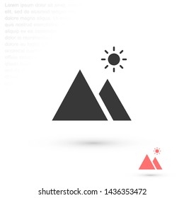 landscape vector icon 10 eps , Lorem ipsum Flat design