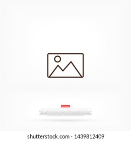 landscape vector icon 10 eps , Lorem ipsum Flat design