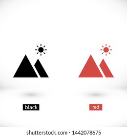 landscape vector icon 10 eps , Lorem ipsum Flat design