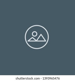 Landscape vector icon. Landscape concept stroke symbol design. Thin graphic elements vector illustration, outline pattern for your web site design, logo, UI. EPS 10.