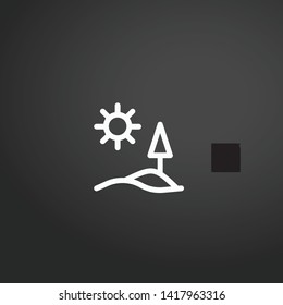 Landscape vector icon. Landscape concept stroke symbol design. Thin graphic elements vector illustration, outline pattern for your web site design, logo, UI. EPS 10.