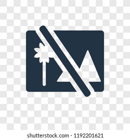 Landscape vector icon isolated on transparent background, Landscape transparency logo concept