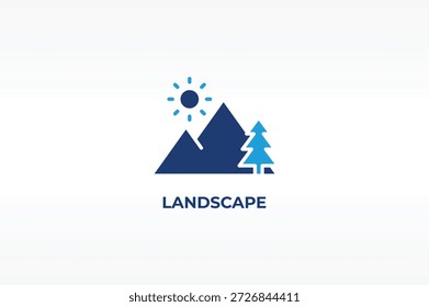 Vetor LANDSCAPE, ícone ou logotipo sinal símbolo isolado ilustração