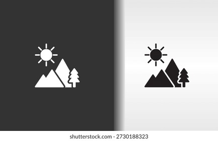 Ilustração De Símbolo Isolado De Vetor, Ícone Ou Sinal De Logotipo Da Paisagem