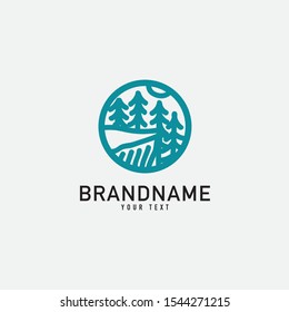 Landscape vector icon on white background. Flat vector mountain icon symbol sign from modern camping collection for mobile concept and web apps design.