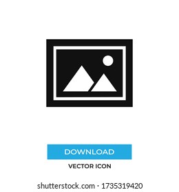 Landscape vector icon, simple sign for web site and mobile app.