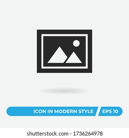 Landscape vector icon, simple sign for web site and mobile app.