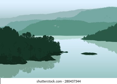 Landscape. Vector illustration