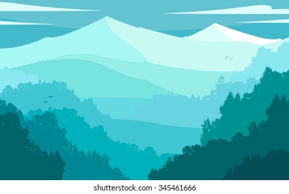 Landscape. Vector illustration