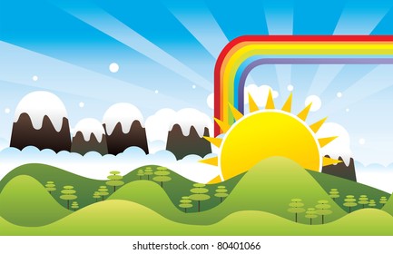 landscape vector illustration