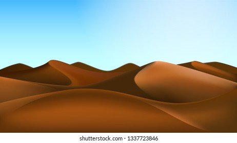 Landscape vector illustration desert.